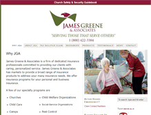 Tablet Screenshot of jamesgreeneins.com